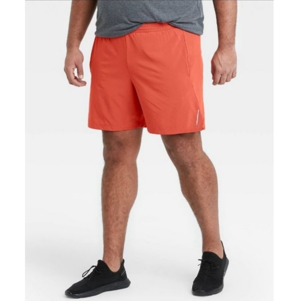 All in Motion 7" Run shorts Red/Orange Size XL